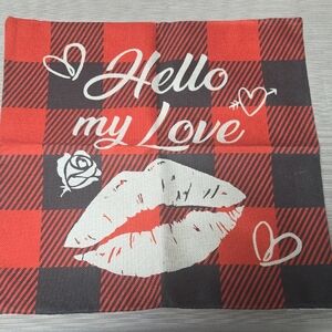 Buffalo Plaid Valentines Accent Pillow Cover 18x18